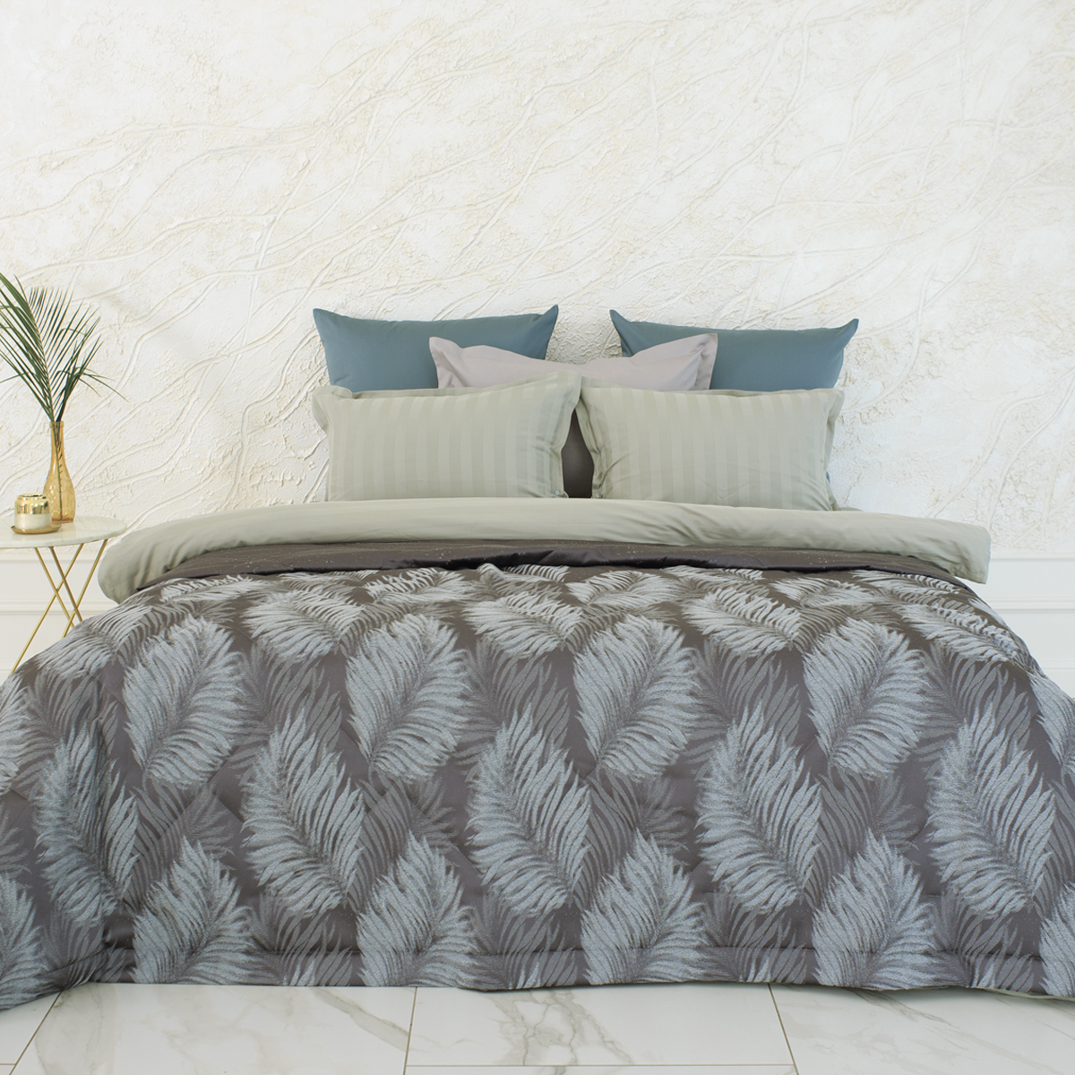 Покрывало | ПОКРЫВАЛО FERN SKY GREY