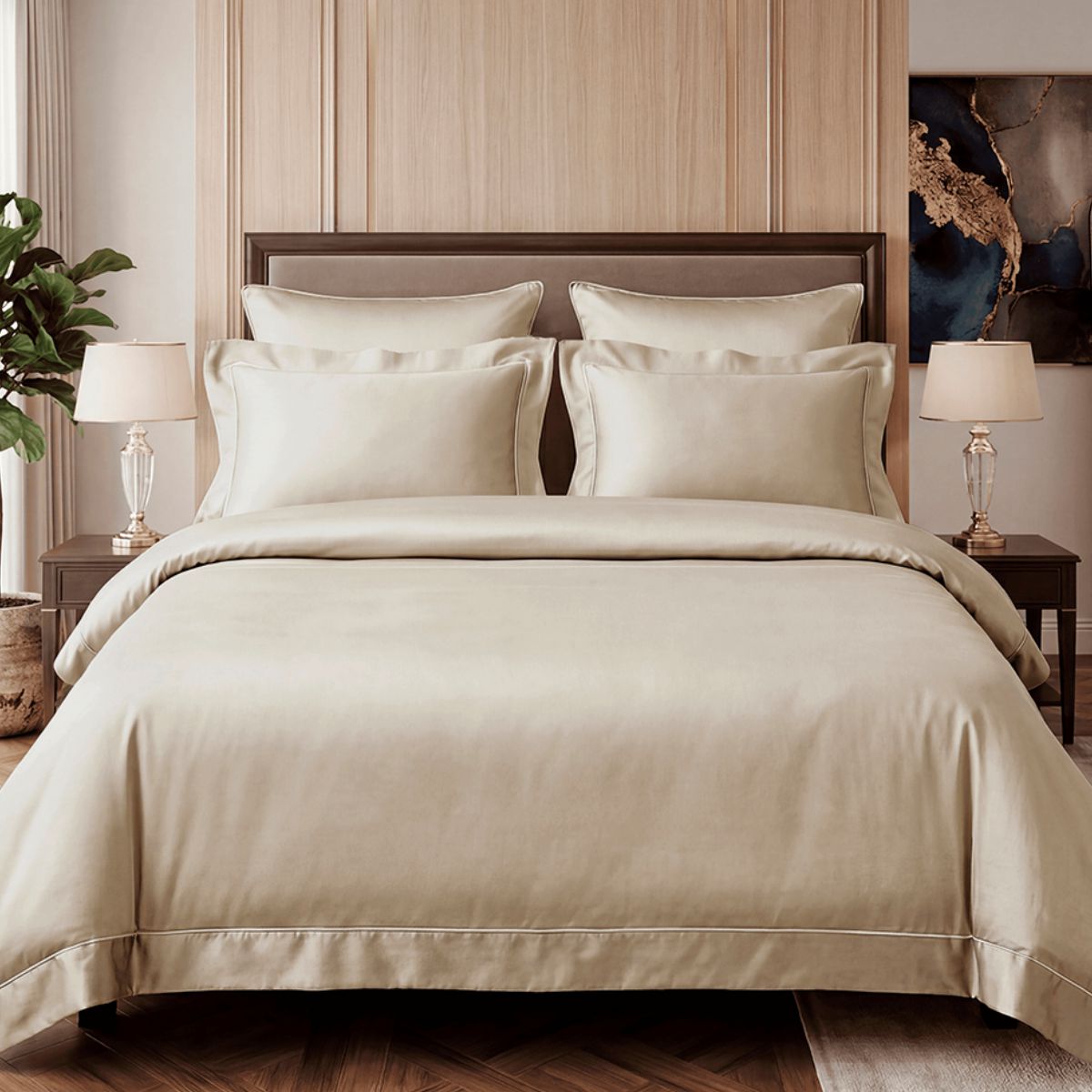 Постельное бельё Мако-сатин | ПОСТЕЛЬНОЕ БЕЛЬЁ МАКО-САТИН "КЛАССИКА" МАРЦИПАН