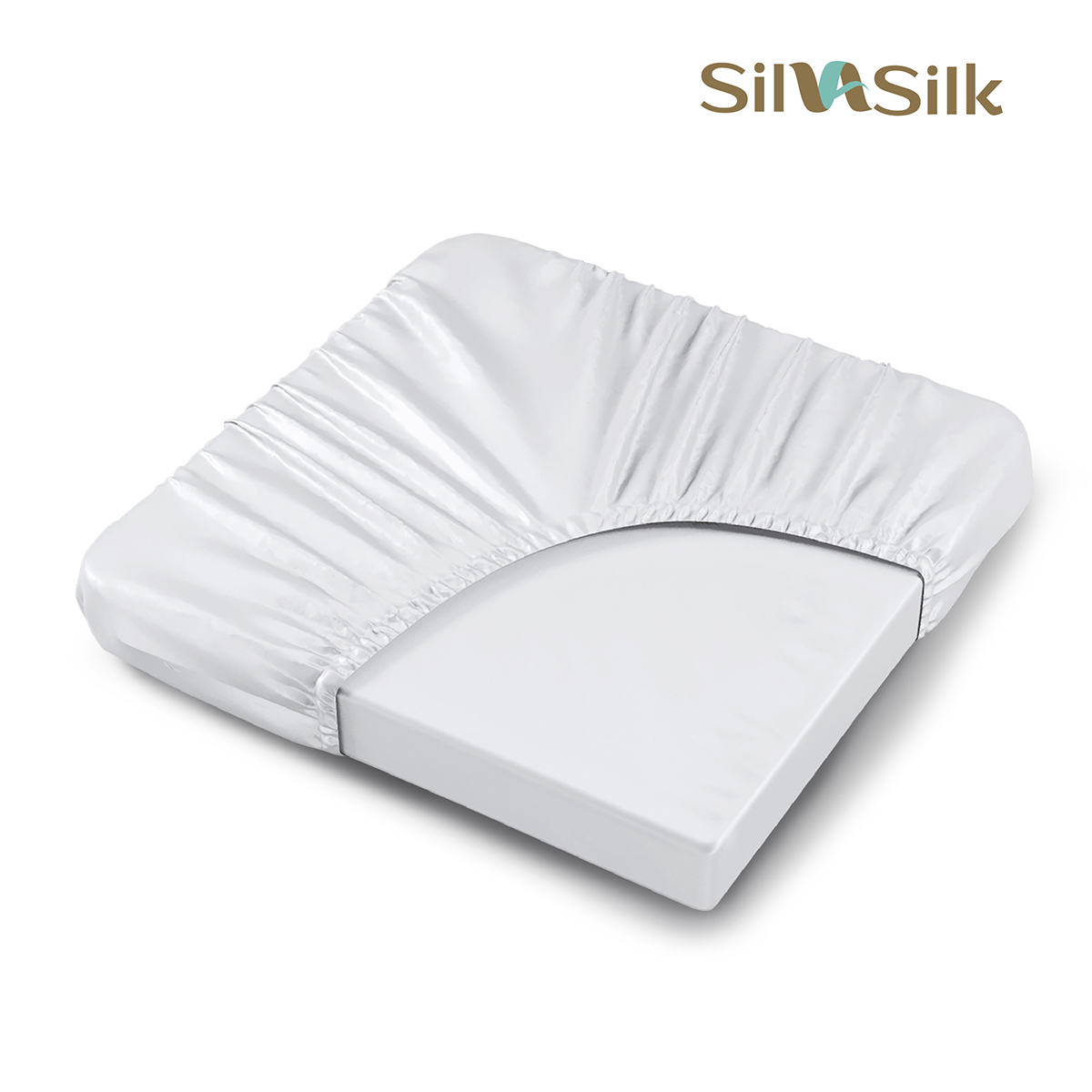 Простыня на резинке SilvaSilk | ПРОСТЫНЯ НА РЕЗИНКЕ SILVA SILK, 100% LYOCELL 310ТС, "ROYAL WHITE"