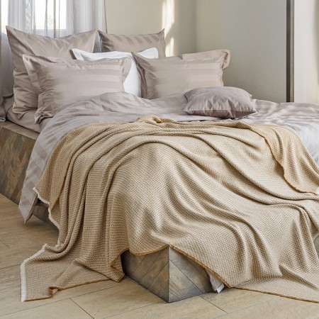 ХЮГГЕ/HYGGE ПЛЕД ГОРЧИЧНЫЙ