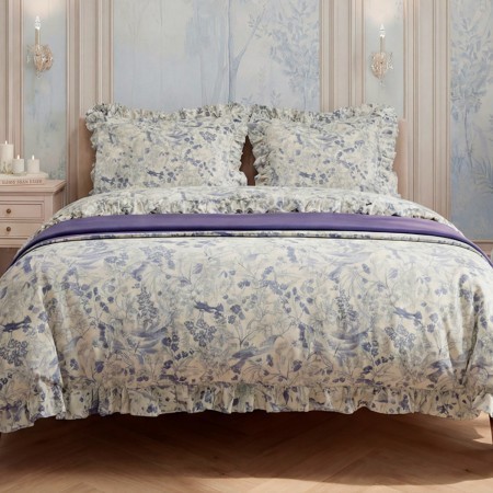 ПОСТЕЛЬНОЕ БЕЛЬЕ САТИН С РЮШАМИ « СИМЕОНА»